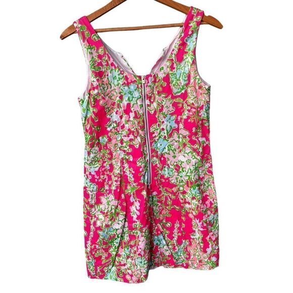Lilly Pulitzer Cathy Flamingo Pink Southern Charm Lace Front Shift Dress 0 - Picture 3 of 6
